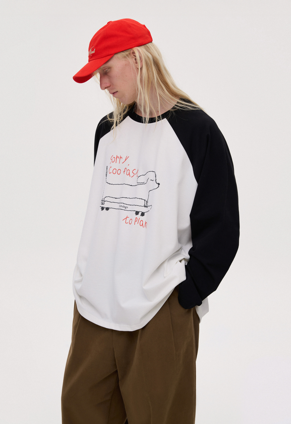 Longsleeve raglan oversized milky TOO FAST