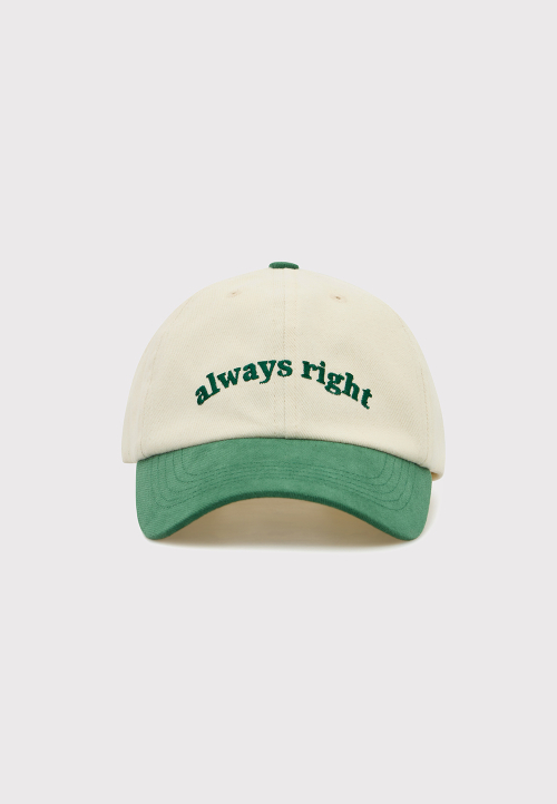 Кепка молочно-зелена ALWAYS RIGHT