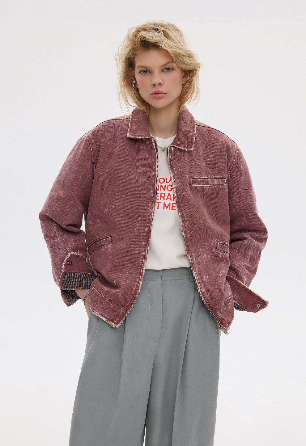 Women’s Burgundy Vintage Jacket BEOMDSGN
