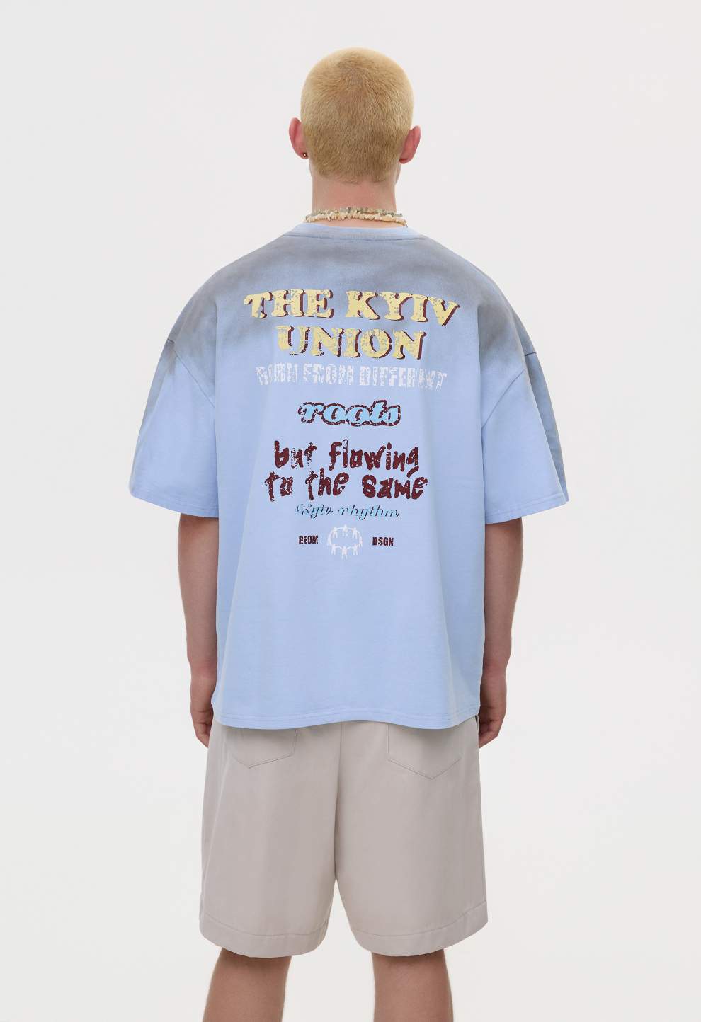 Men’s Blue Oversized T-Shirt KYIV UNION