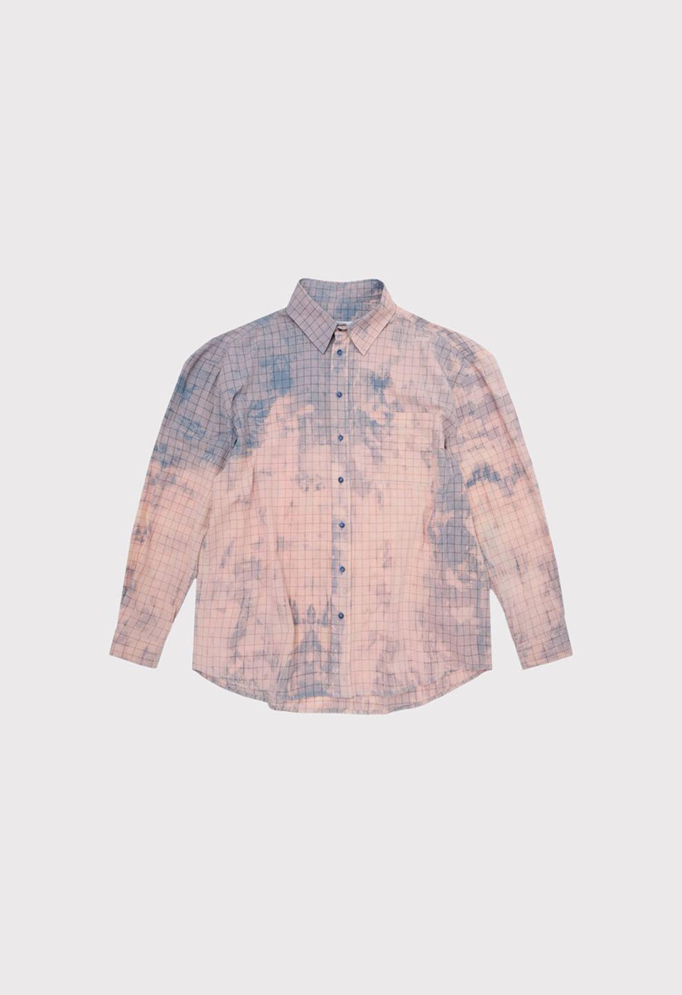 Чоловіча сорочка oversize блакитна gradient