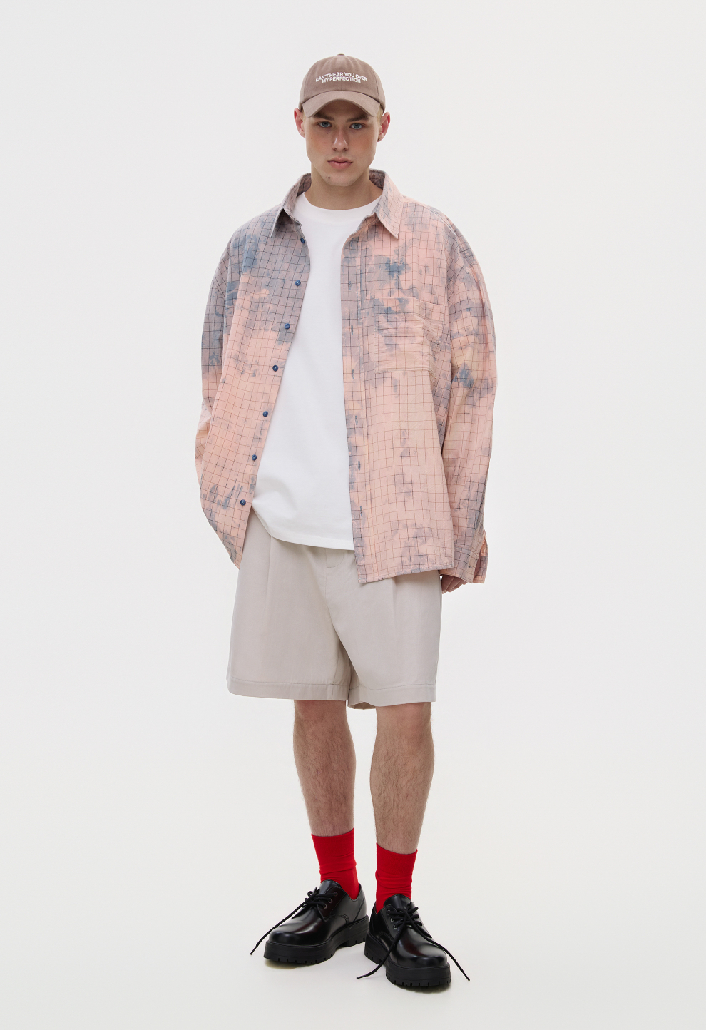 Чоловіча сорочка oversize блакитна gradient