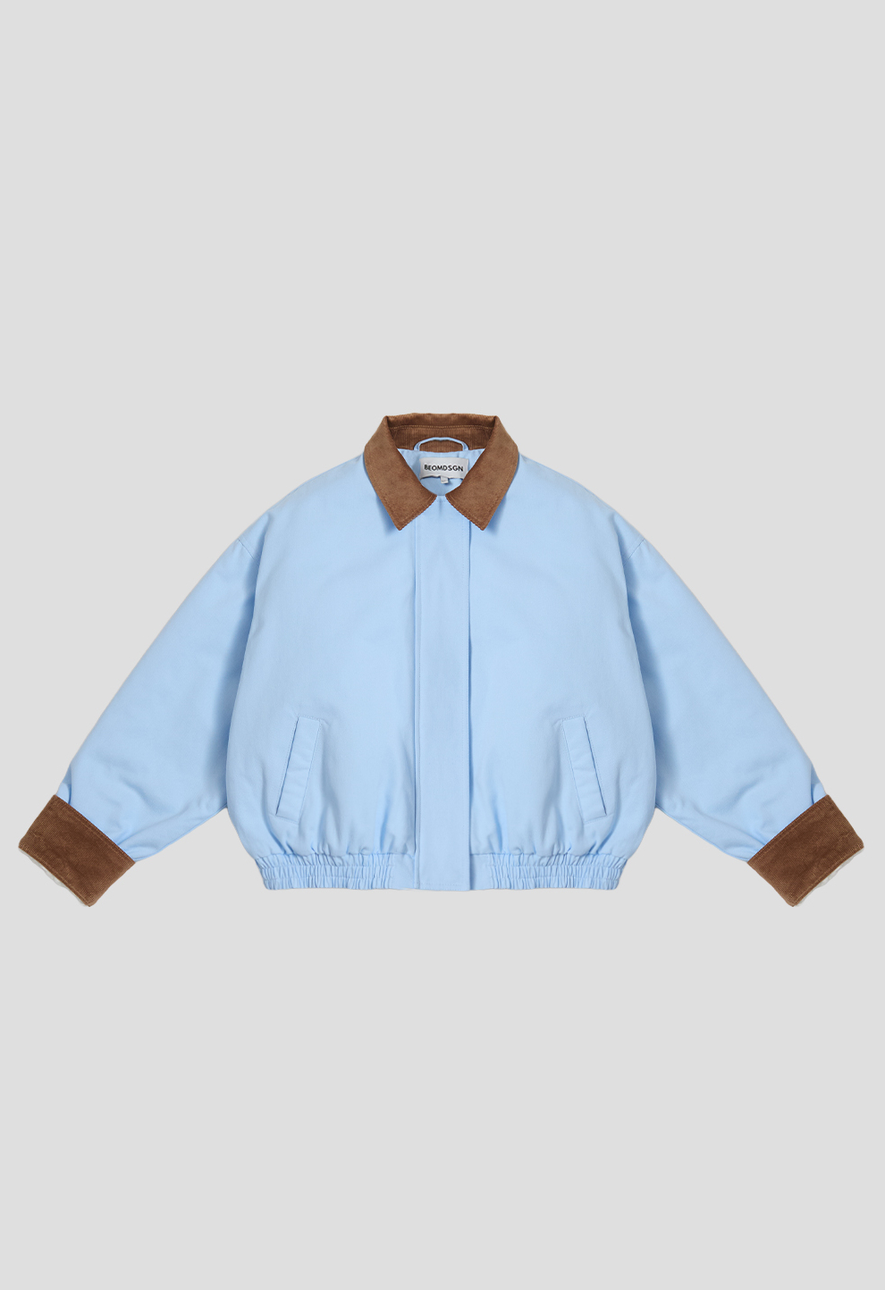 Women’s BEOMDSGN Light Blue Cropped Denim Bomber Jacket