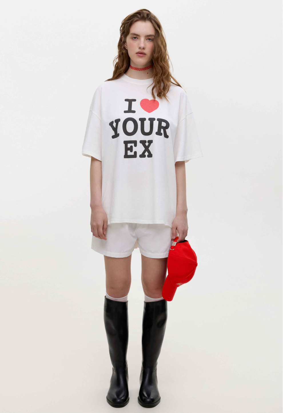 YOUR EX oversized milky T-shirt