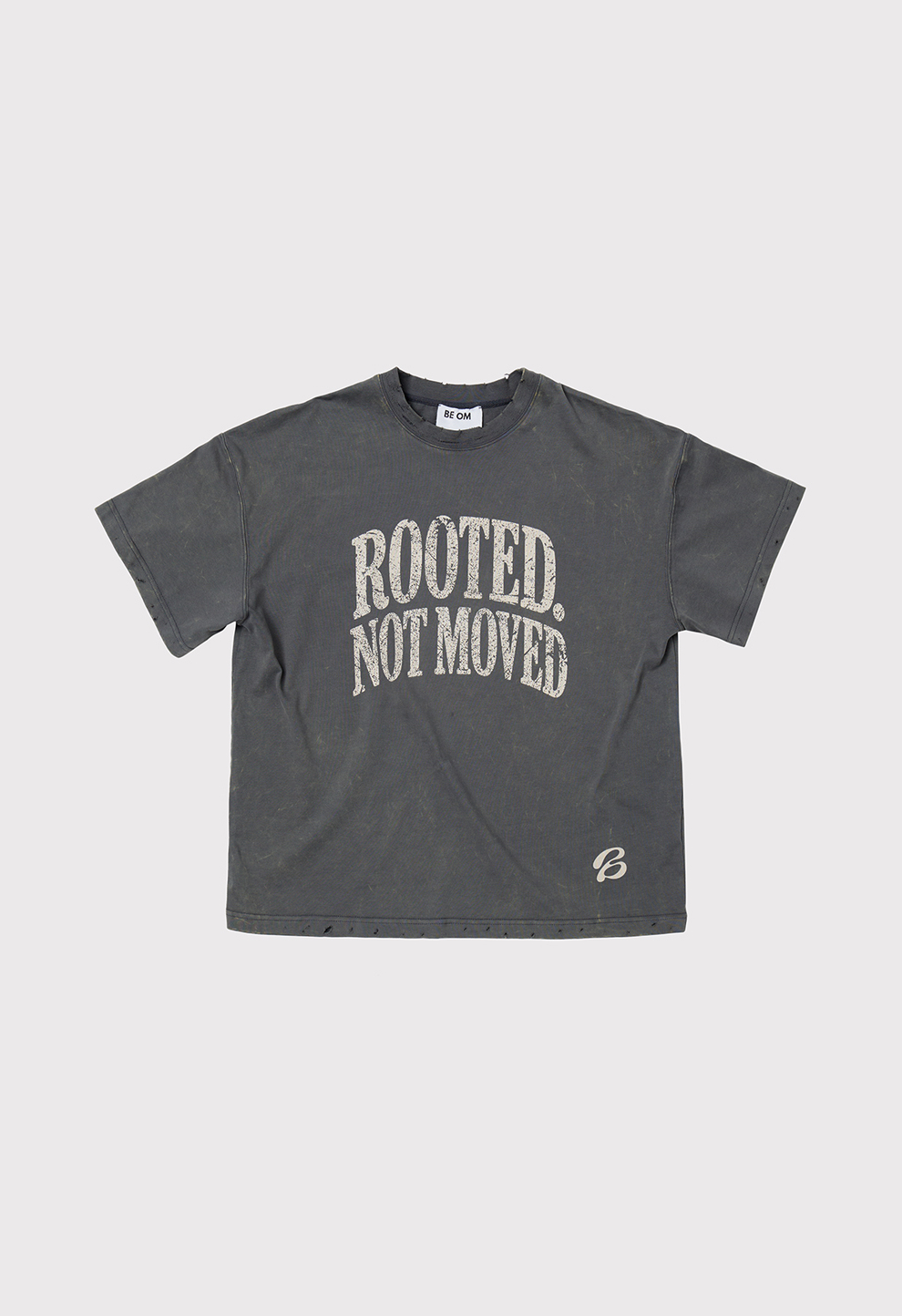 Жіноча футболка оверсайз Rooted у сірому vintage wash кольорі Жіноча футболка оверсайз Rooted у сірому vintage wash кольорі