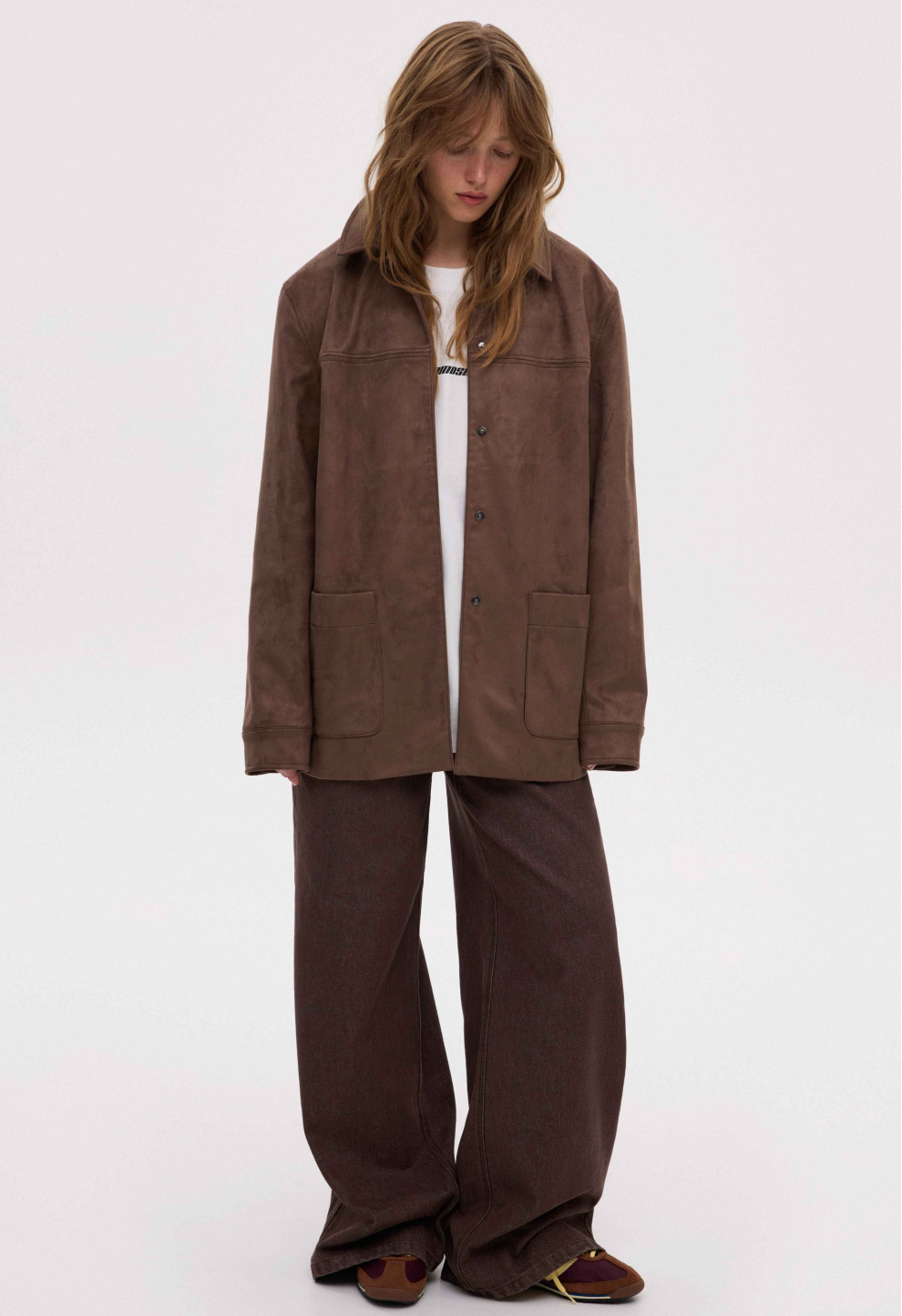 Brown eco-suede jacket