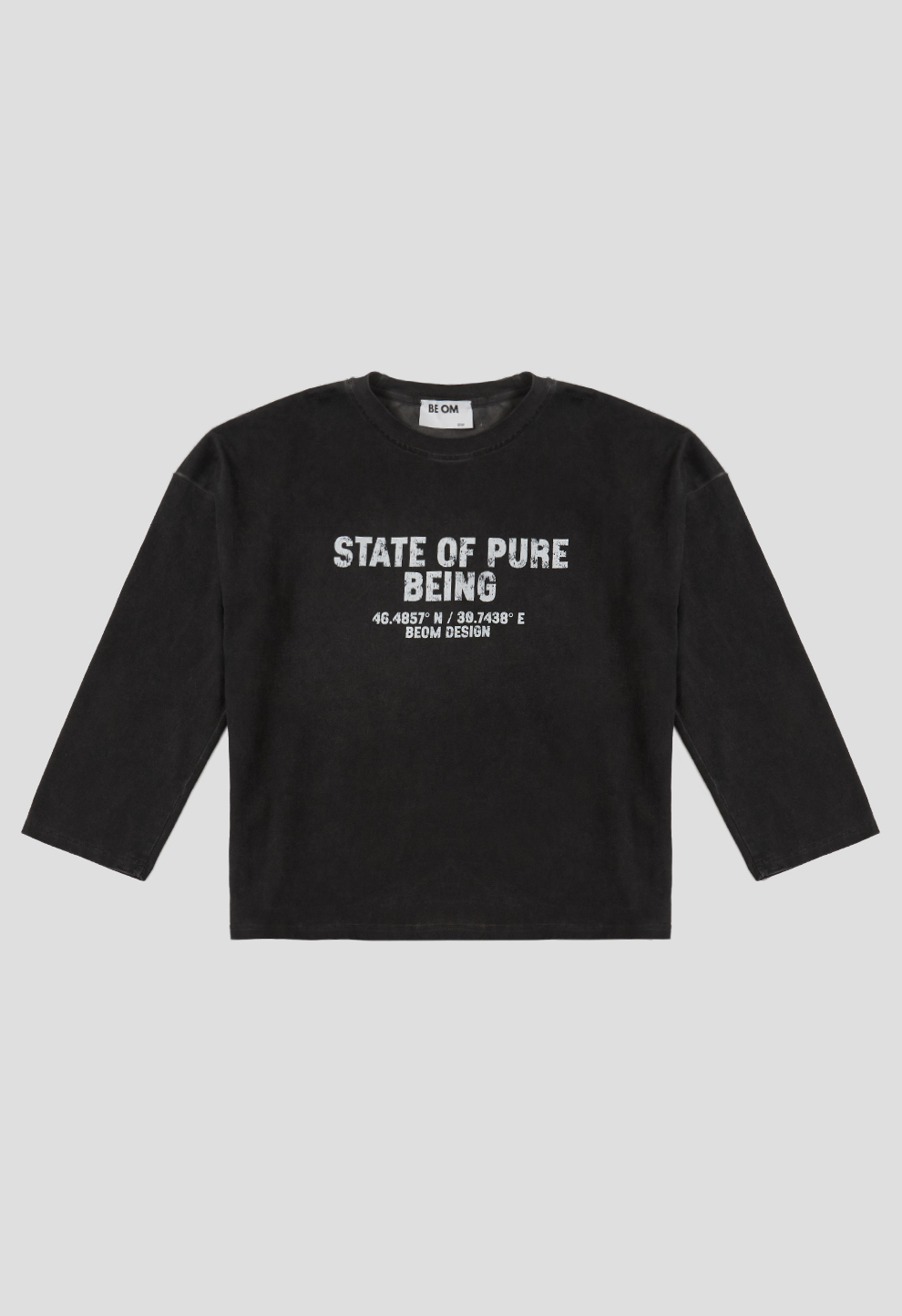 Жіночий лонгслів BEOMDSGN oversize чорний варений STATE OF PURE