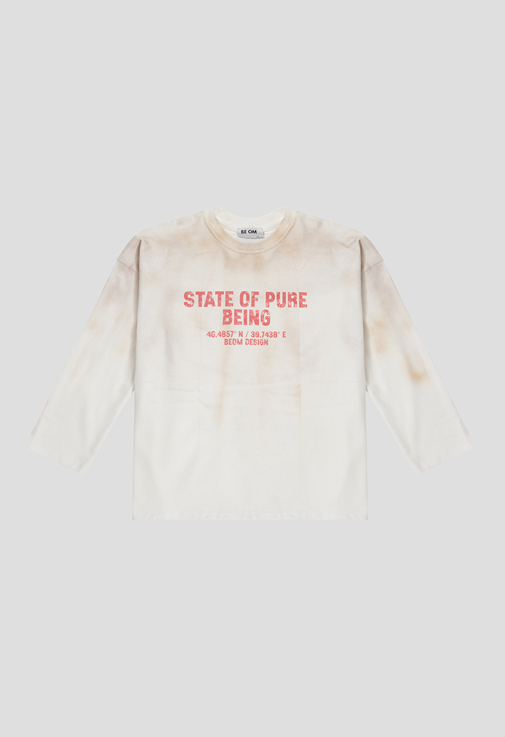 Жіночий лонгслів BEOMDSGN oversize молочний варений STATE OF PURE