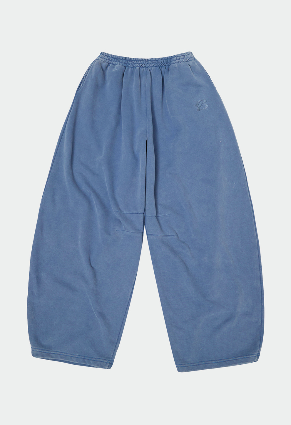 Жіночі штани оверсайз у синьому vintage wash кольорі