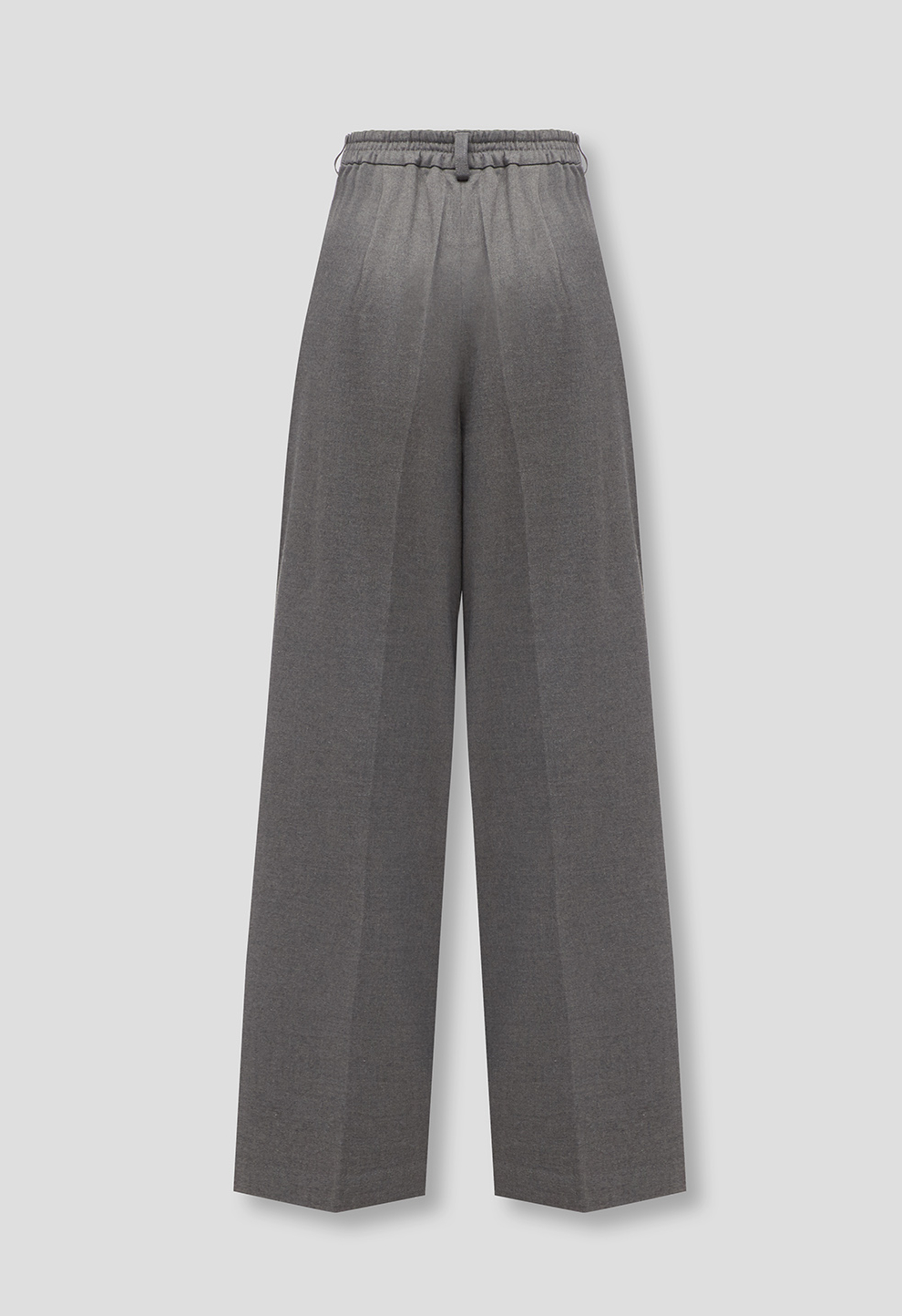 Wide gray pants with snaps