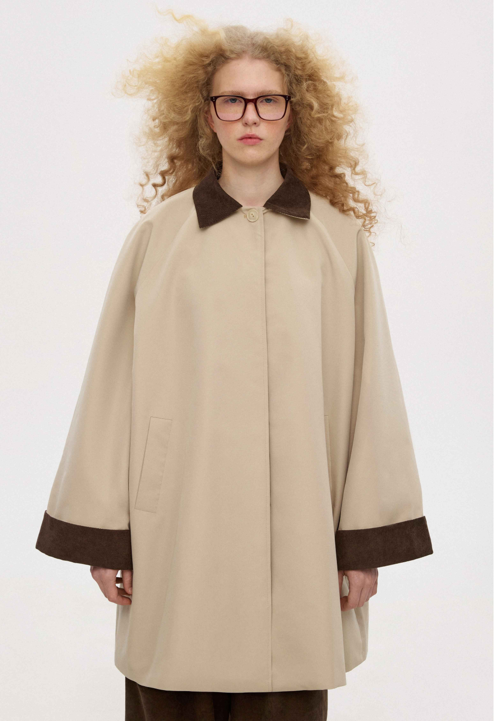 Beige trench coat