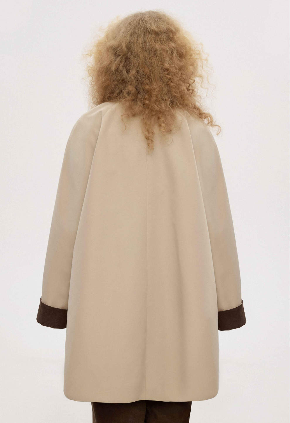 Beige trench coat