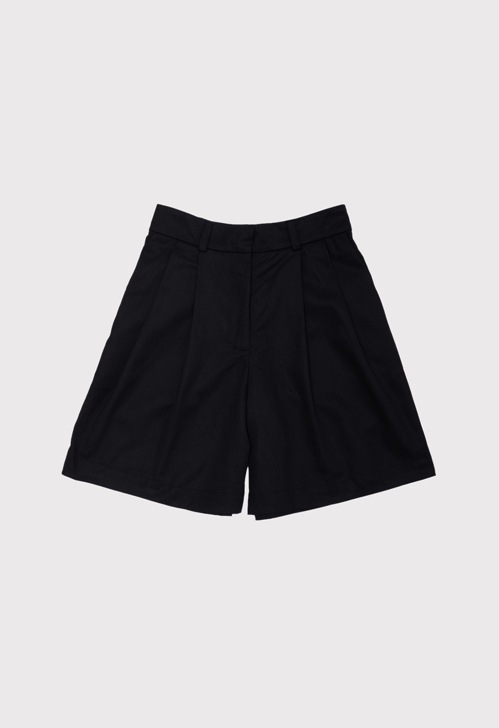Women’s Black Pleated Shorts
