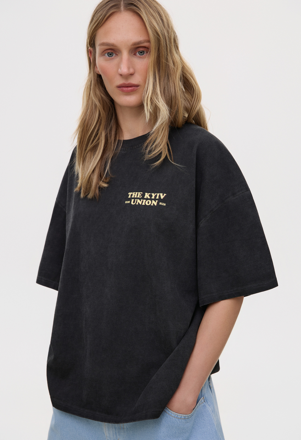 Women’s Graphite Oversized T-Shirt KYIV UNION