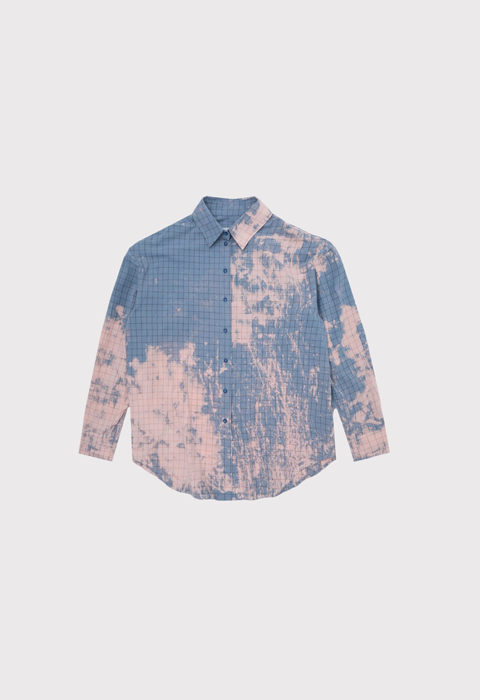 Жіноча oversize сорочка блакитна gradient