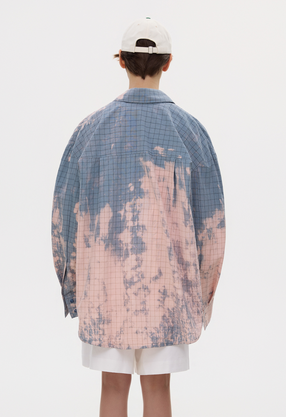 Жіноча oversize сорочка блакитна gradient
