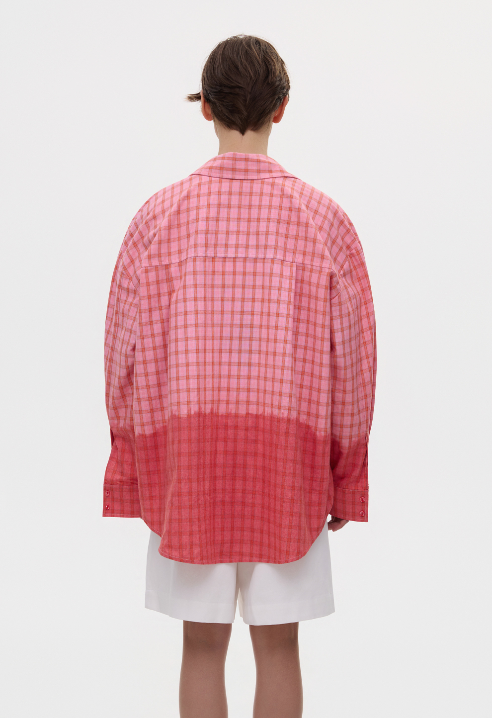 Жіноча oversize сорочка рожева gradient
