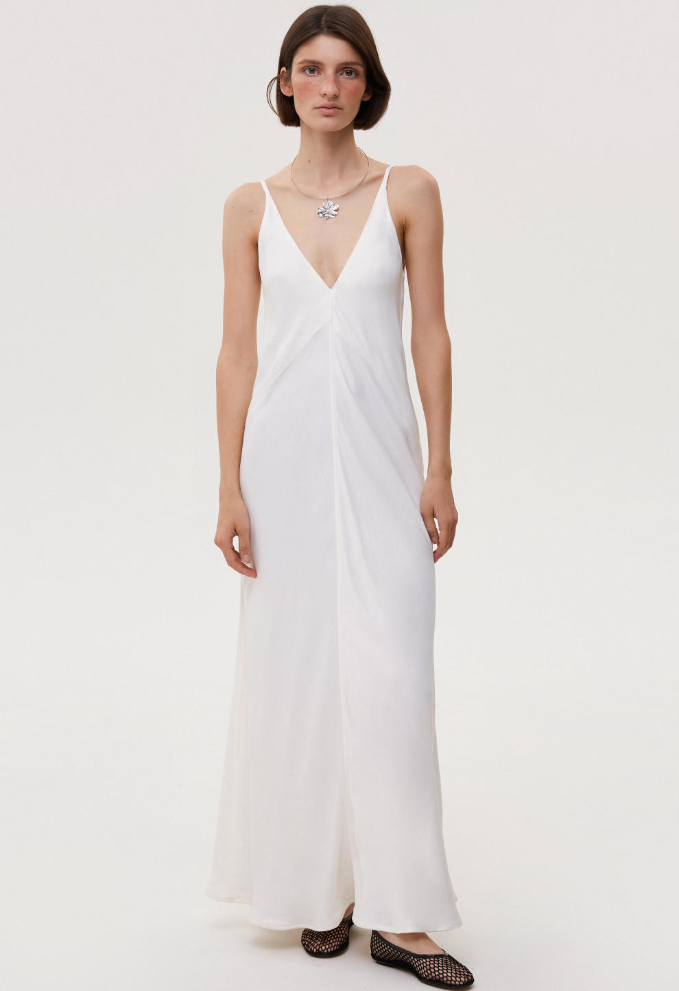 Satin copper milk sundress