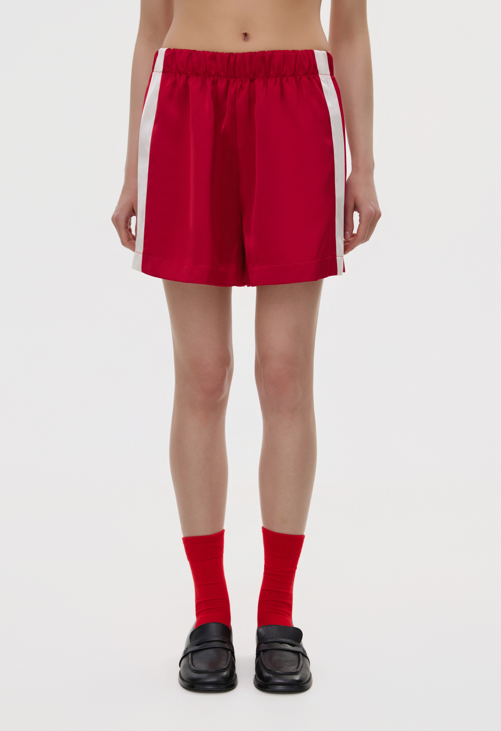Women’s Red Satin Shorts