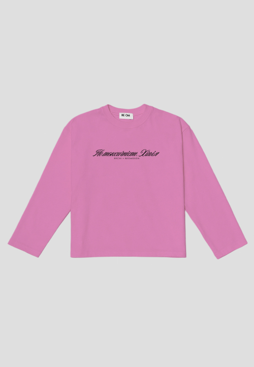 Лонгслів оверсайз рожевий Хімія