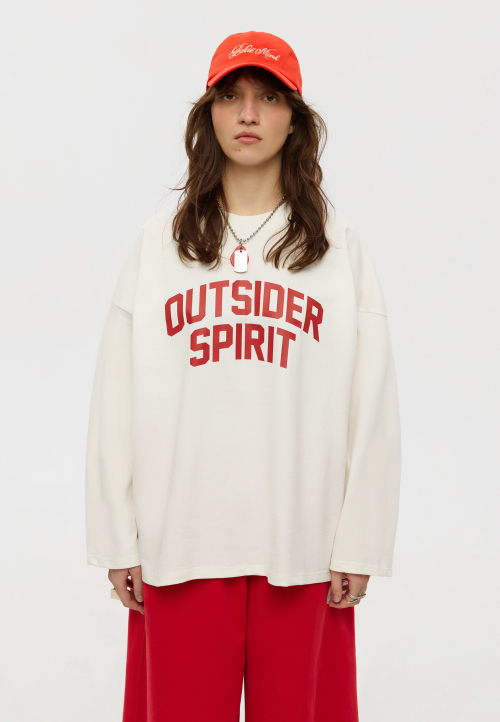 Лонгслів оверсайз молочний SPIRIT