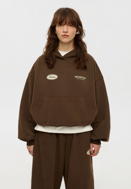 Худі оверсайз коричневий Hidden