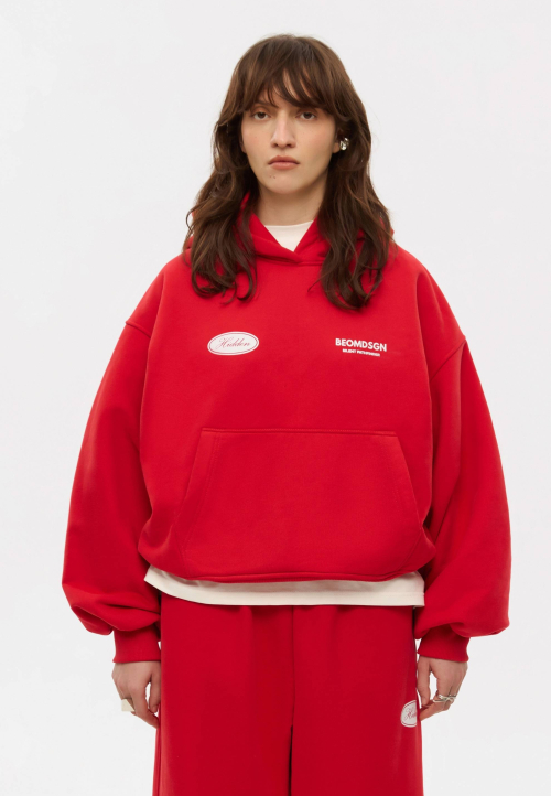 Худі оверсайз червоний Hidden