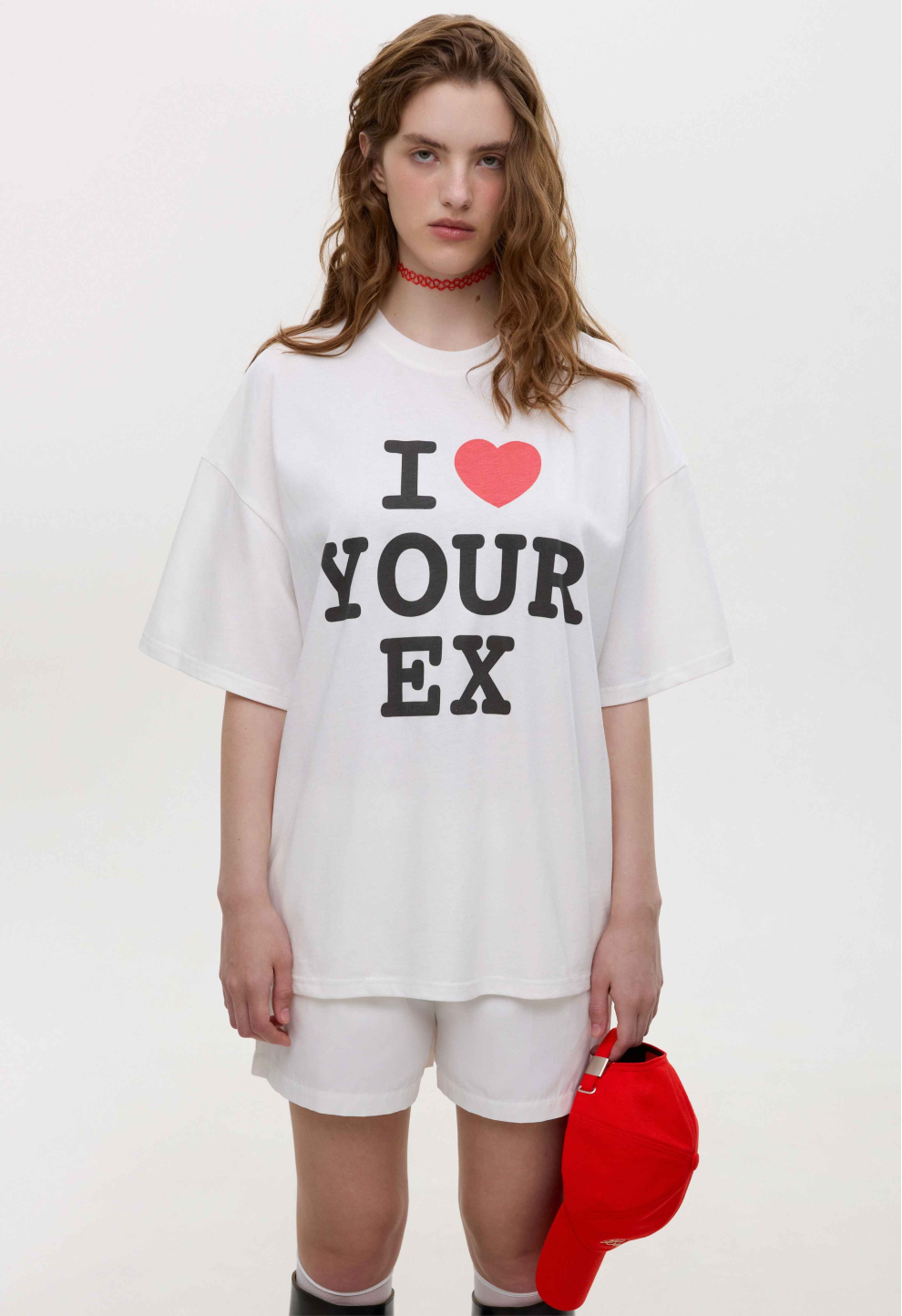 YOUR EX oversized milky T-shirt