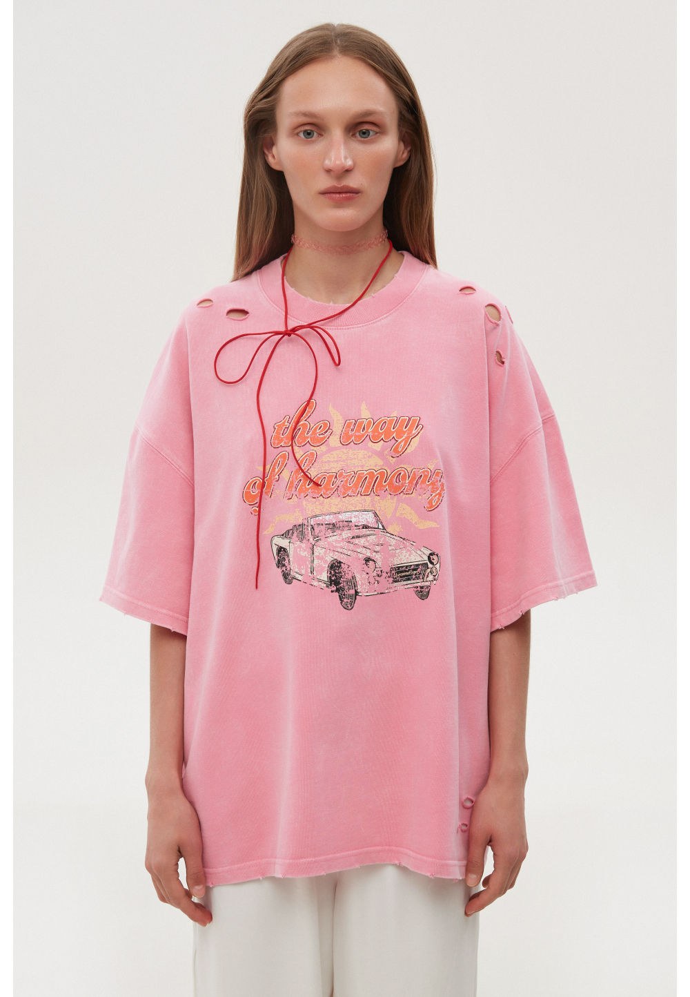 T-shirt "Harmony" pink vintage