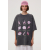 Oversized Graphite Boiled T-Shirt "Mushly"